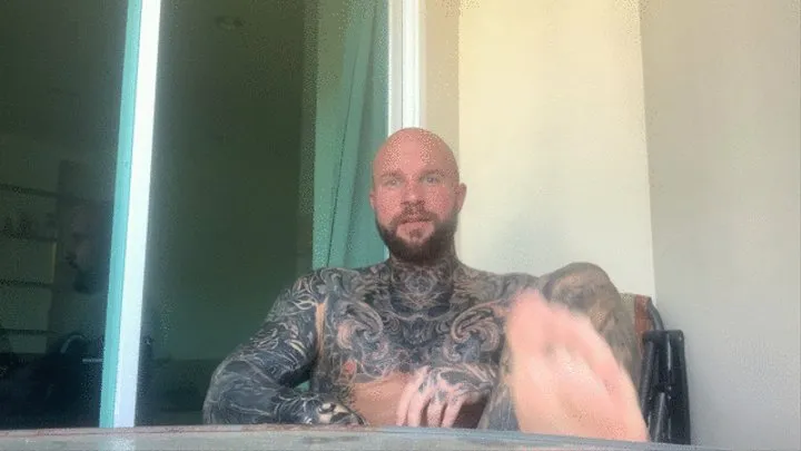 Tattooed Step-Daddy Stinky Sweaty Feet Worship