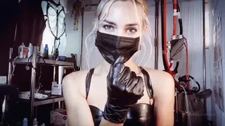 French - Black Latex Glove Fetish JOI