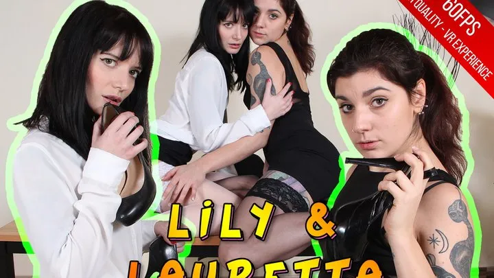 Lauretta and Lily strip for you in VR