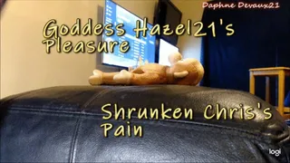 Goddess Hazel21 Pleasure is Shrunken Chris's Pain (Unaware Crush & Smother ) left side view
