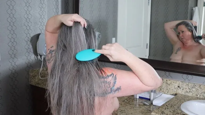 Naked Hair Brushing