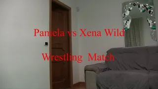 Pamela vs Xena Wrestling Match (Face sitting)