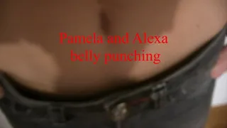 Pamela and Alexa belly punching