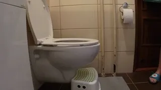 VERY loud toilet shots after tough day