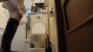 Sneaky cam - Morning horny toilet - Sensitive touching after stinky job