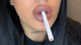 Mouth full of smoke