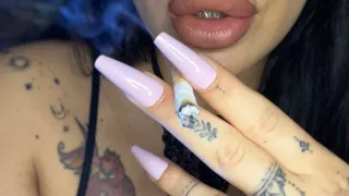 Close up view of my smoking asmr