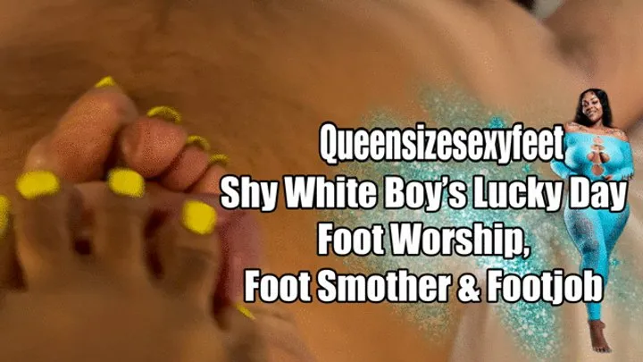 Shy White Boy's Lucky Day Foot Worship, Foot Smother, & FootJob