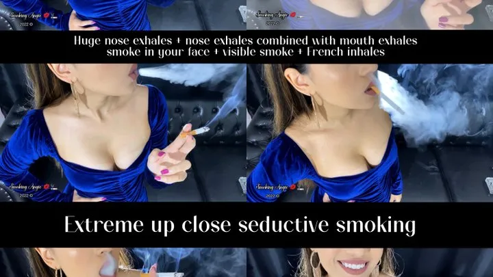 Extreme up close seductive smoking