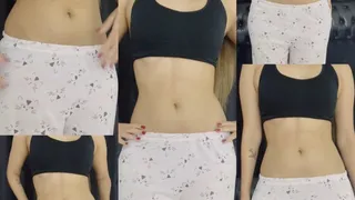 Worship my flat stomach and belly button