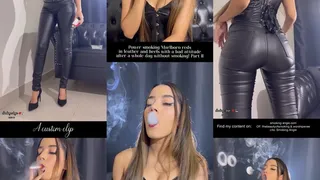 Power smoking Marlboro reds in leather and heels with a bad attitude after a whole day without smoking (Part 2) - A custom clip