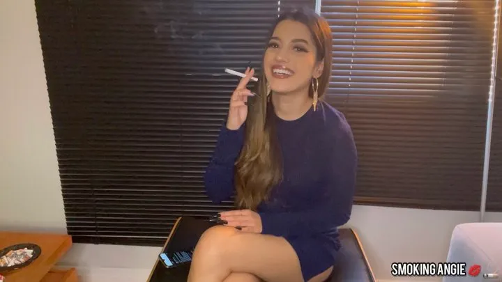 New interview smoking in my new sparkling minidress