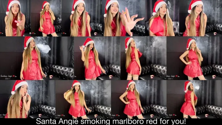 Santa Angie smoking Marlboro Red for you!