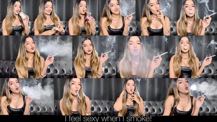 I feel sexy when I smoke! Watch me smoke VS 120s and talk about how I enjoy smoking and teasing you!