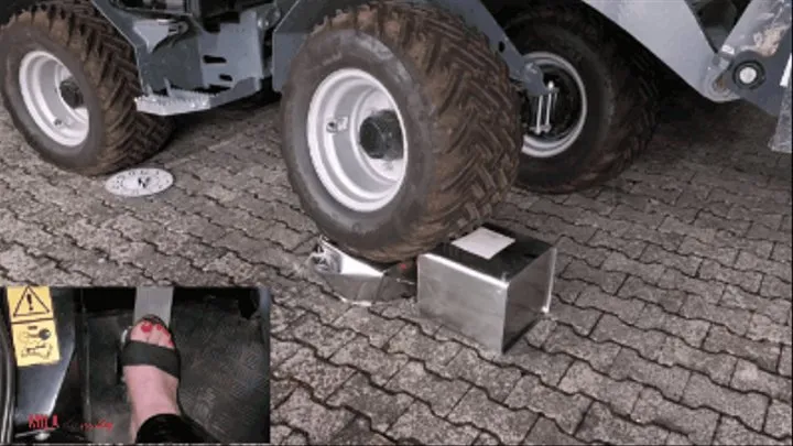 Mila - Tin can crushed with forklift truck