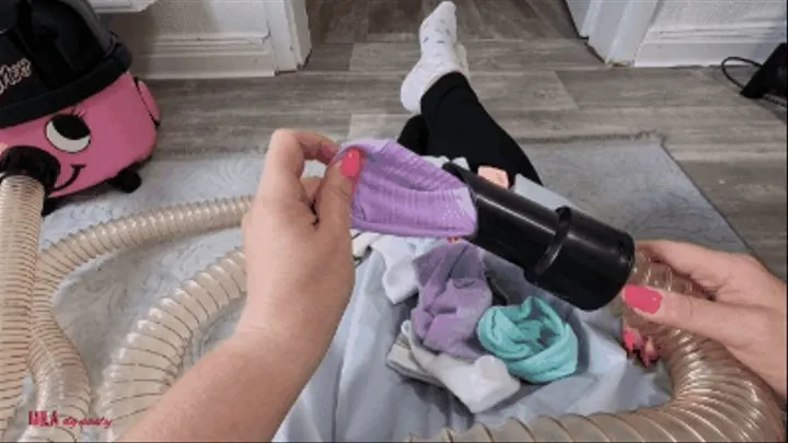 Mila - Vacuuming socks from Mila's POV