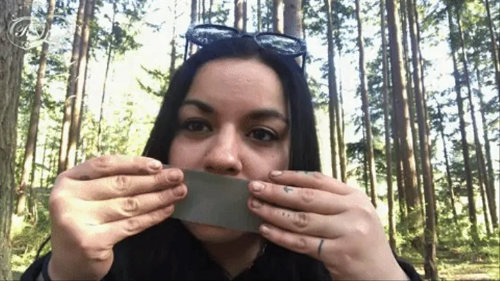 Blueheart Duct Tape Gagged in Public