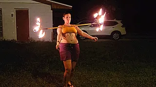 Showing Off My Fire Spinning Skills