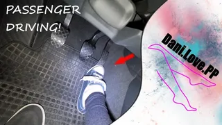 "Passenger princess" gets to drive from the passenger seat | pedal pumping