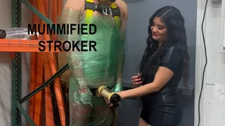 Mummified Stroker - Lady Bella dominates her sub Bitcharoo in this sexy clip featuring mummification, bondage, chastity, edging games, cumming in chastity, and more