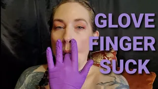 Sucking & Licking Nitrile Gloved Fingers