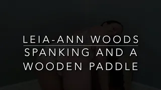 Spanking and a wooden paddle