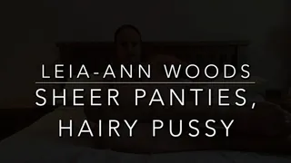 Sheer panties, Hairy Pussy