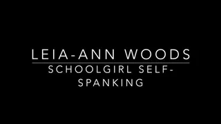 spanking myself in school uniform!