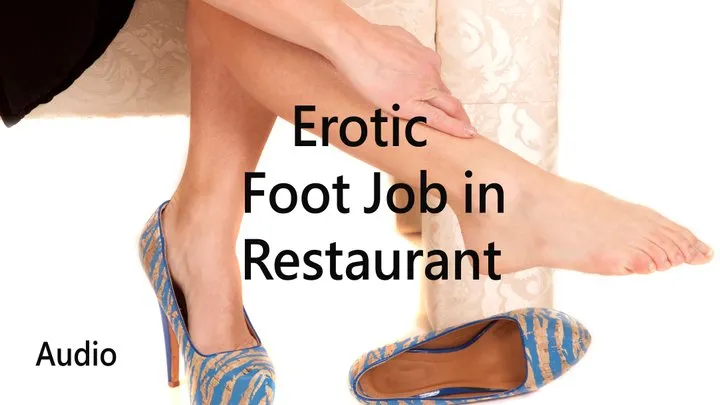 Erotic Foot Job in Restaurant