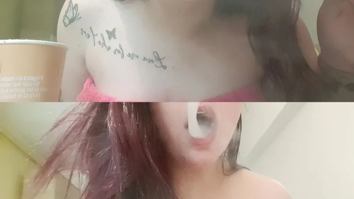 Smoking after the shower