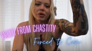 Freed From Chastity to Post Orgasm Torment