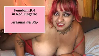 BBW Red Lingerie Femdom JOI Games