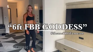 Her biceps OMG!! It's competition day and this 6ft Amazon goddess is ripped!!