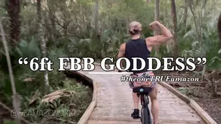 Bicep flexing with Amazon Nikki on her bike ride in the Amazon! Her muscles are SO BIG omg!!