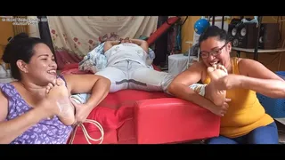 Couch Foot Tickling Craziness Part 1: Arianny's Ticklish Overload!