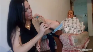 Thiany's Revenge on Gabi's Bare Soles!