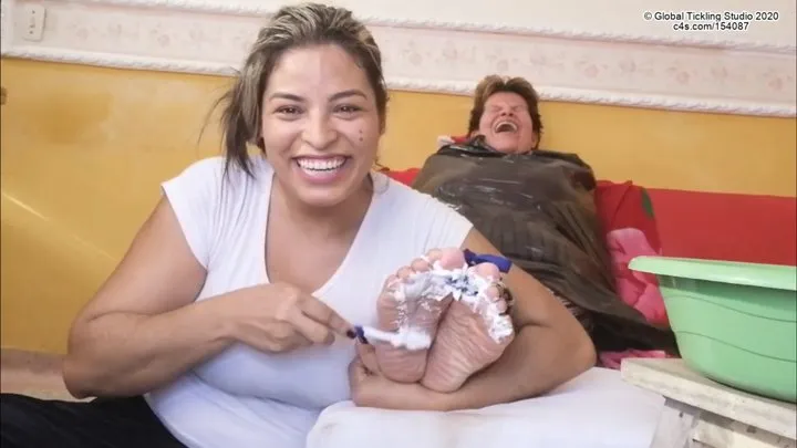 Ceci the Tickler Gives Mature Carmenza a Ticklish Pedicure!