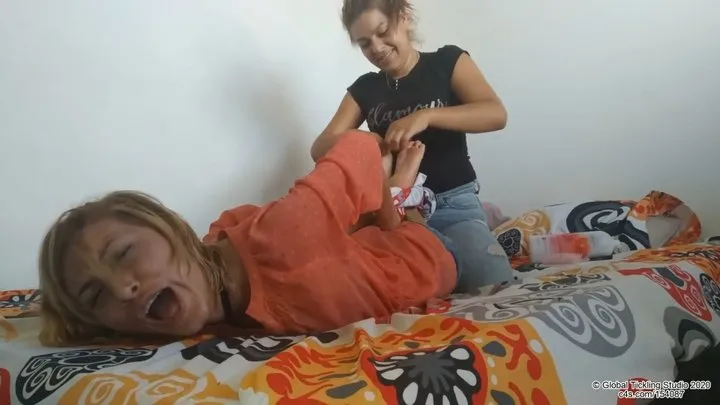 Carolay Gets A Legit Hogtie Tickle Revenge on Yarledy