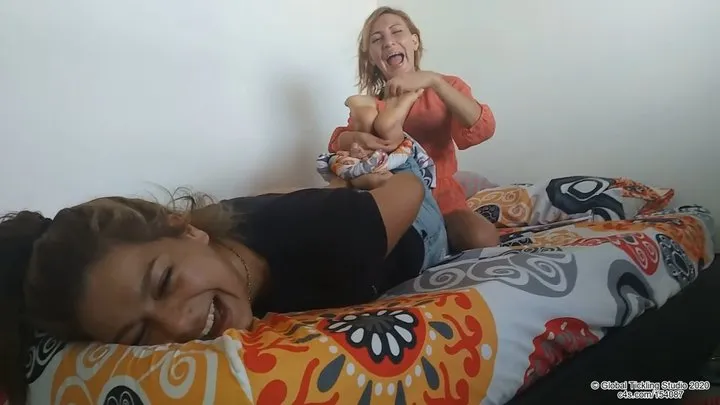 Yarledy Gives Carolay A Legit Hogtie Tickling