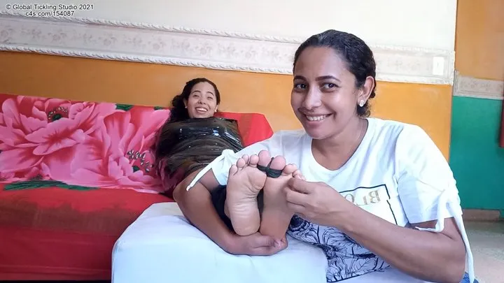 Blanca's Barefoot Tickling Hysteria!