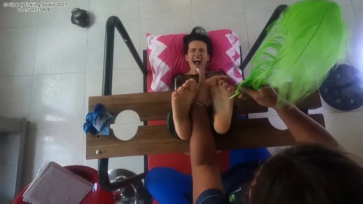 Nurse Maria 's Ruthless Foot Tickling Revenge On Naz In the Vert Stocks!