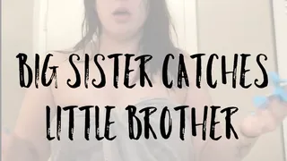 Big Step-Sister Catches Little Step-Brother