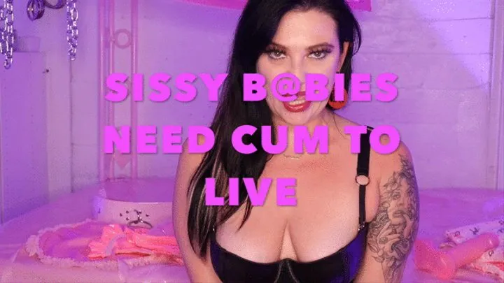 Little Sissy BB lives on cum alone