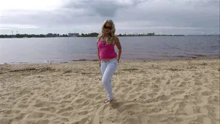 Wet Jeans on the Beach