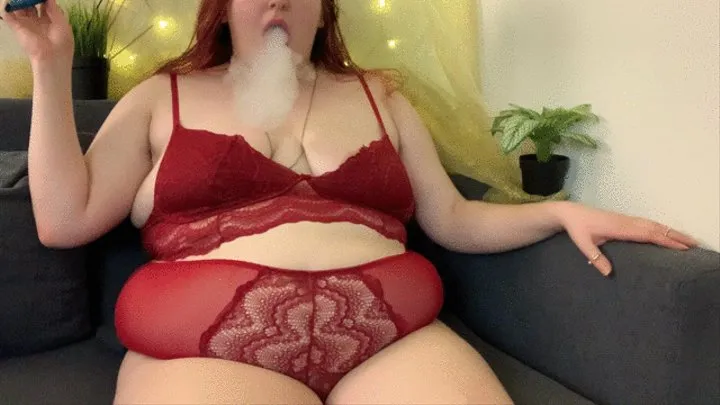 bbw hiccuping and smoking