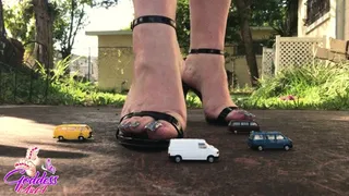 Giantess Miia Crushes Tiny Cars