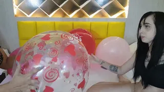 TWO LESBIANS PLAYING AND FARTING US BALLOONS - BY PENELOPE PINK AND BIA MELLO - NEW KC 2021 - CLIP 2