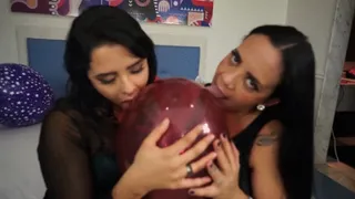 WILD KISSES WITH VERY HORNY IN BALLONS -- BY ADRIANA FULLER & THAY FLORES - CLIP 5