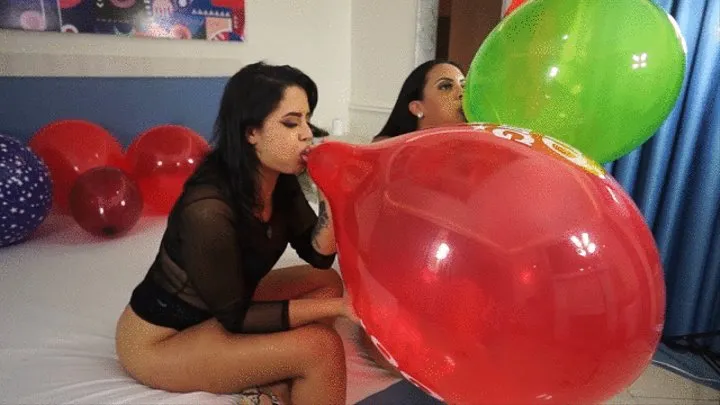 WILD KISSES WITH VERY HORNY IN BALLONS -- BY ADRIANA FULLER AND THAY FLORES - NEW KC 2020 - CLIP 3
