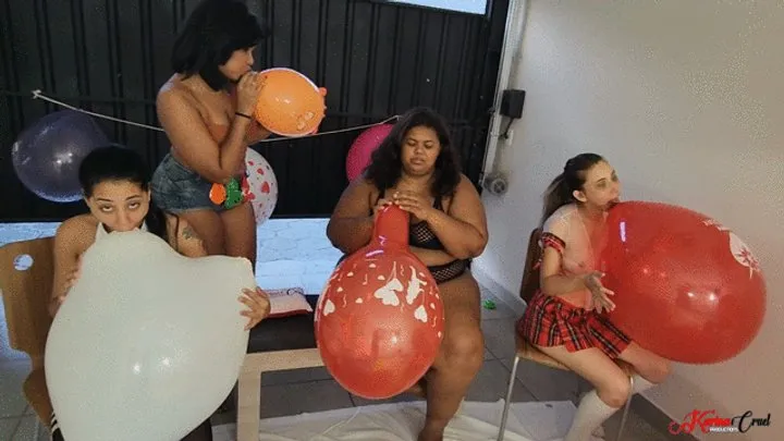 3 BEAUTIFUL GIRLS AND 1 BBW POPPING BALLOONS - WITH VERONICA LINS - CLIP 2 KC 2024!!!